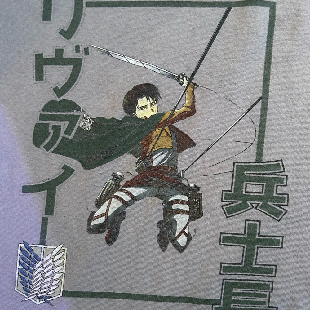 Grey Attack on Titan Short Sleeve unisex T-Shirt Size XL